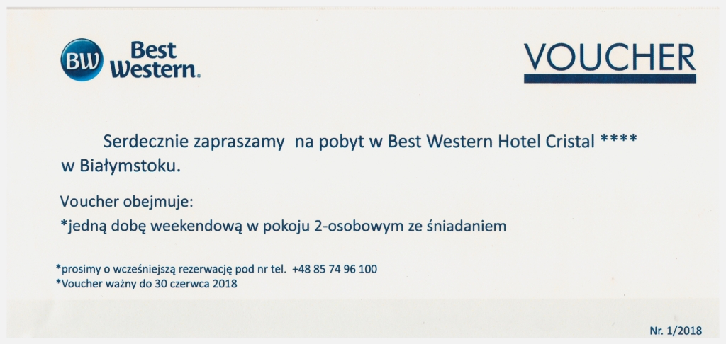 Voucher w Best Western Hotel Cristal****