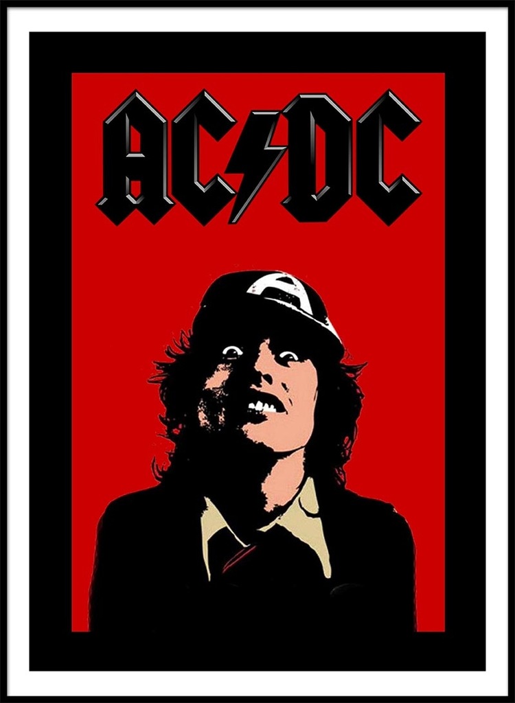 Plakat A2 grafika wzór AC DC 02 - 12040700343 - oficjalne archiwum Allegro