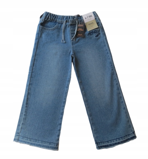 Nowe spodnie jeans KULOTY dla modnisi 6-7 lat 122