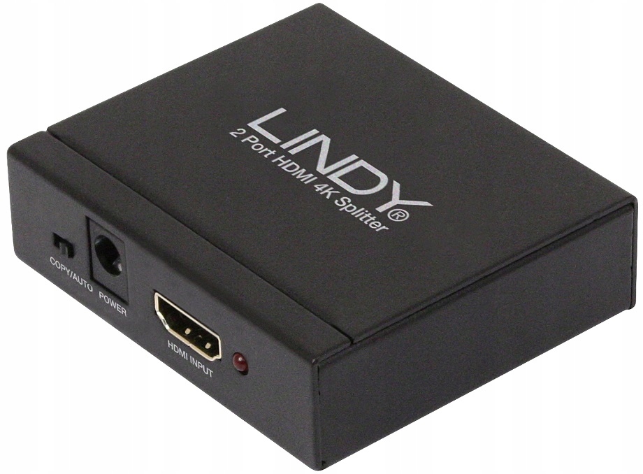 Splitter HDMI 2.0 LINDY 2 Port 10,2G 4K 3D czarny