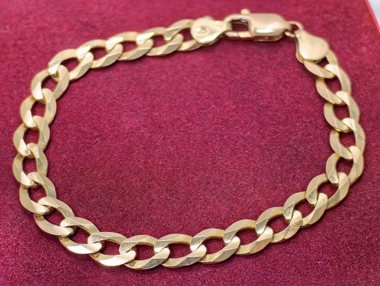 ZŁOTA MĘSKA BRANSOLETA PANCERKA 15,34G PR.585 14K 21CM