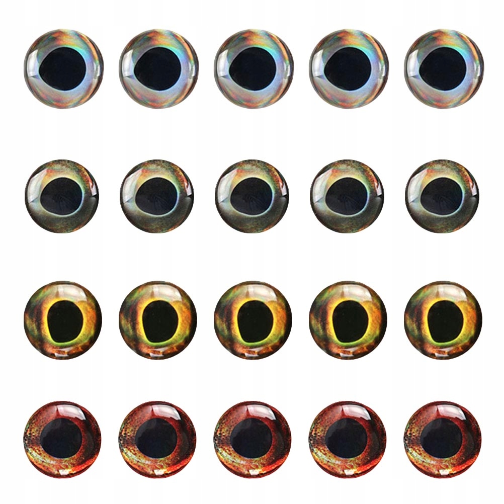 20 sztuk 4D BD przynęty oczy sztuczne holograficzn