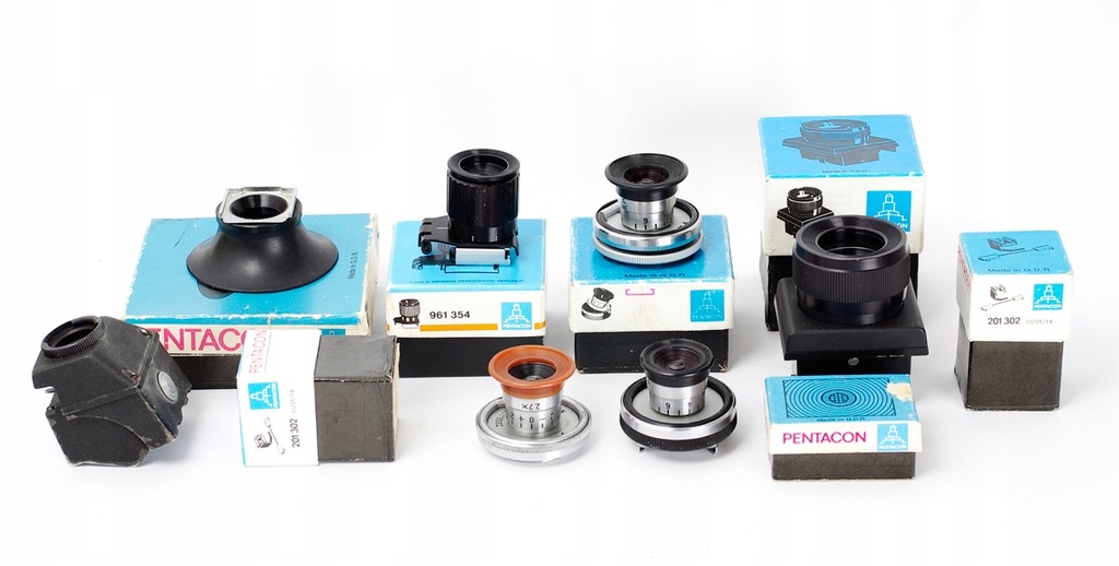 WIZJERY PENTACON MUSZLA OCZNA LUPA MATÓWKA ZESTAW