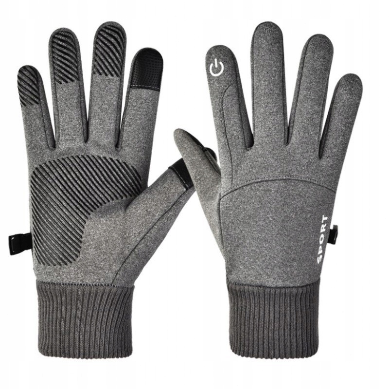 Męskie zimowe rękawiczki do smartfona REK136WZ2L r