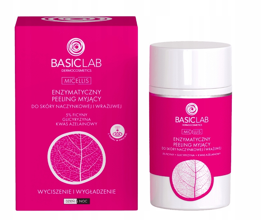 BasicLab Peeling Enzymatyczny do Twarzy do Skóry Wrażliwej 35 g 11/2026