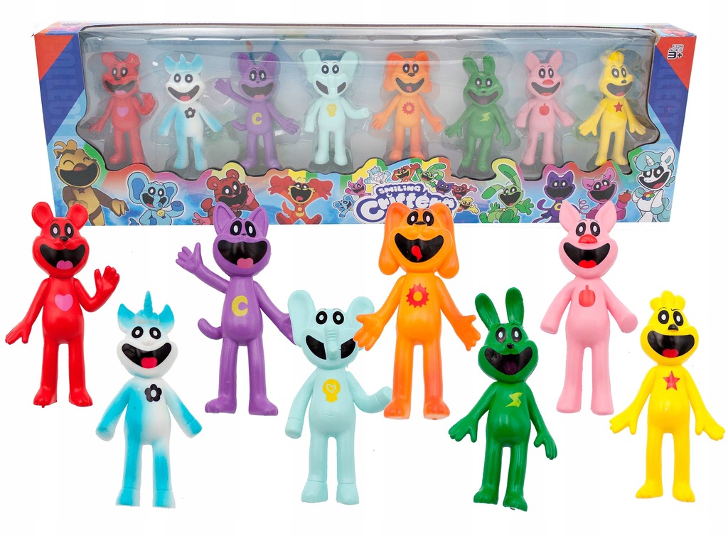 ⭐︎happy smile⭐︎ 8 x FIGURKI SMILING CRITTERS POPPY PLAYTIME UŚMIECHNIĘTE ZWIERZĘTA