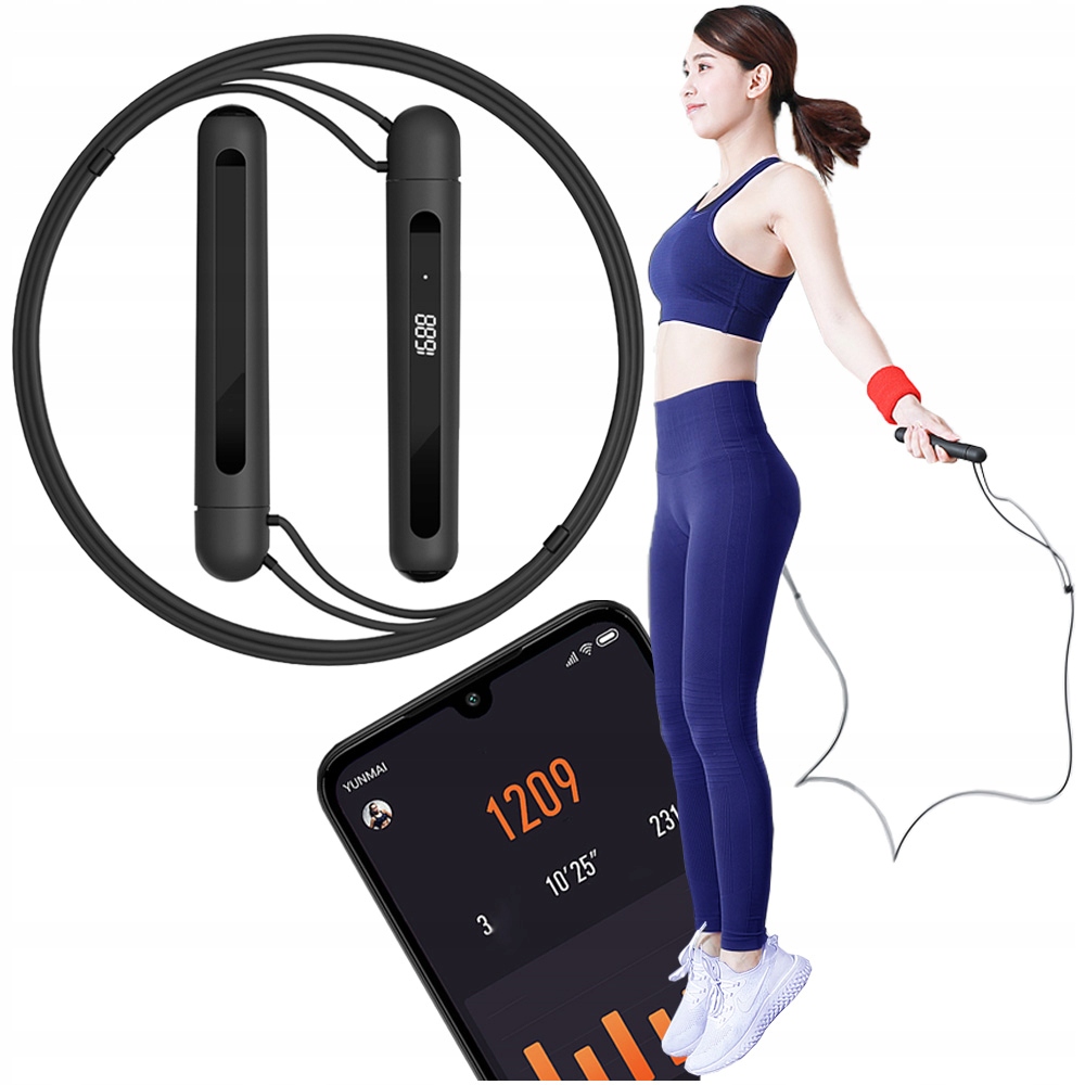 Купить ИНТЕЛЛЕКТУАЛЬНАЯ СКАКАЛА YUNMAI SMART JUMP ROPE 3M: отзывы, фото, характеристики в интерне-магазине Aredi.ru