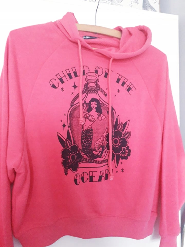 Bluza różowa neonowa M Queen of the ocean Cropp