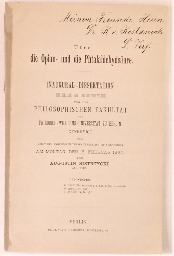 die Opian- und die Phtalaldehydsaure