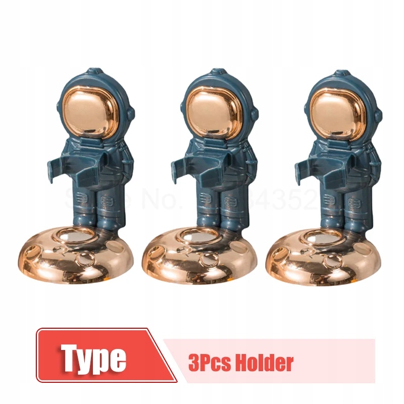 1~10PCS Astronaut Electric Toothbrush Holder Bathroom Couple Wall Mounted
