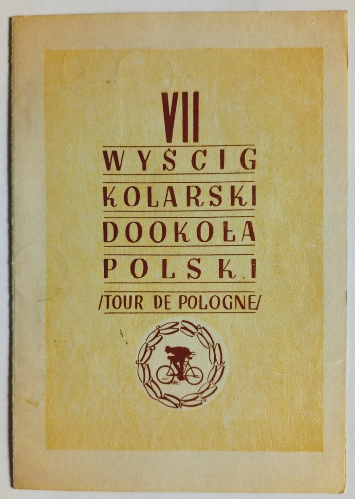 POLSKA Folder VII Tour de Pologne 1948 rok.