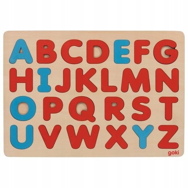 Puzzle literki w stylu Montessori układanka Goki