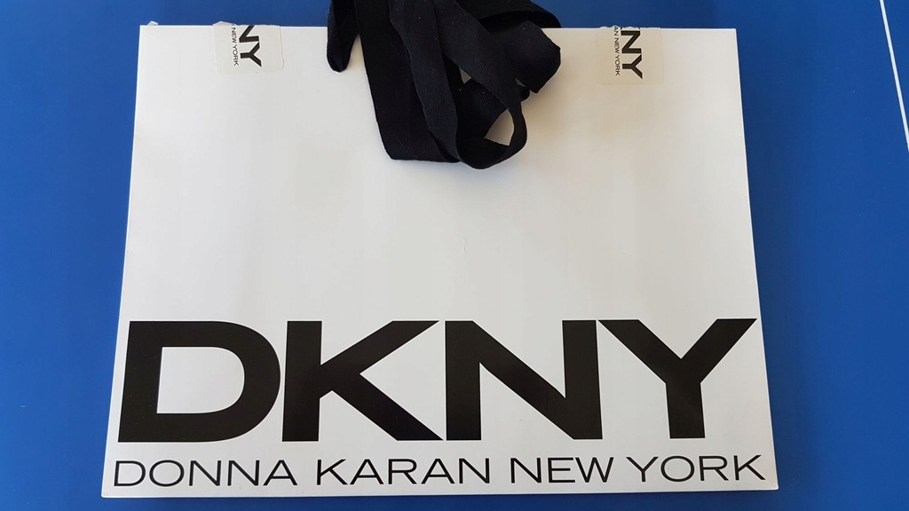 DKNY torba papierowa BIAŁA 30x40x15