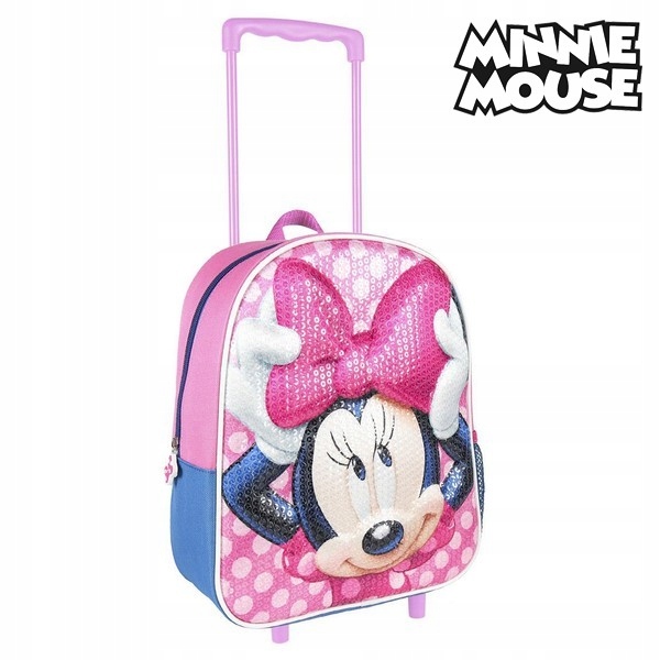 Plecak szkolny 3D z kółkami Minnie Mouse