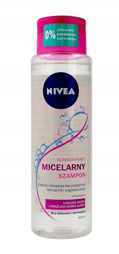 NIVEA Szampon Micelarny wzmacniający do włosów łam