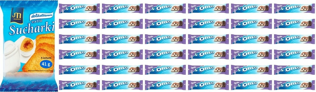 36x 37g MILKA OREO Baton Czekoladowy Sucharki