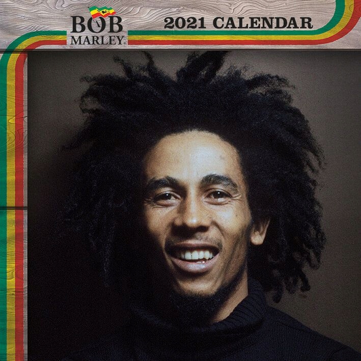 Bob Marley reggae muzyczny kalendarz 2021 30x30 cm