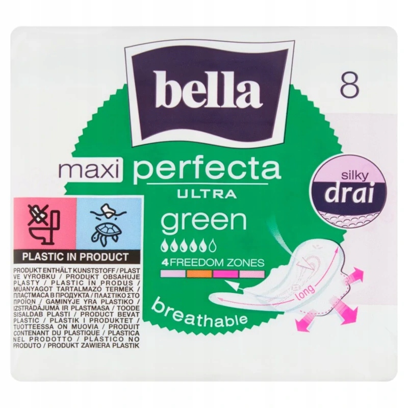 BELLA Podpaski Higieniczne Perfecta Ultra Maxi Green 8szt