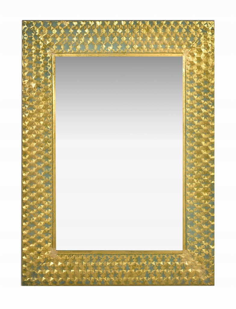Złote Lustro Okrągłe Złota rama wiszące 64x2x85cm