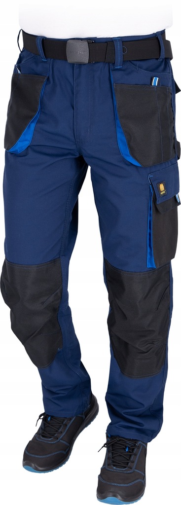 Spodnie robocze męskie monterskie do pasa wzmacniane granatowe BHP r. 52