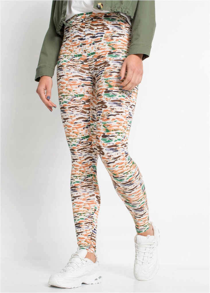 OR4N01 KLASYCZNE LEGGINSY ZE WZOREM__36