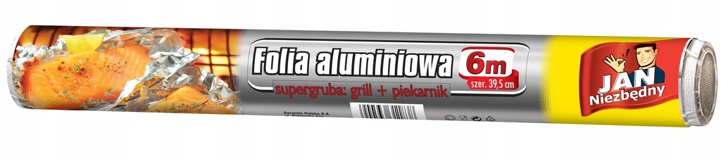 FOLIA ALUMINIOWA SPOŻYWCZA GRUBA JAN NIEZBĘDNY 6M