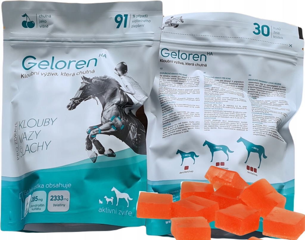 Żelki Geloren Horse HA wiśniowy Contipro 450 g