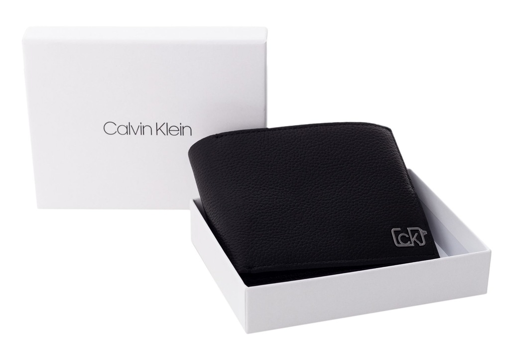 CALVIN KLEIN PORTFEL MĘSKI SKÓRZANY 5CC BLACK