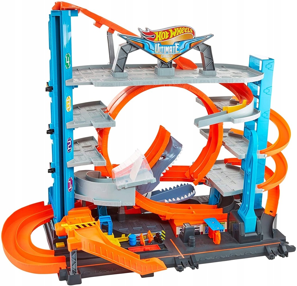 HOT WHEELS ZESTAW MEGA GARAŻ REKINA MATTEL FTB69