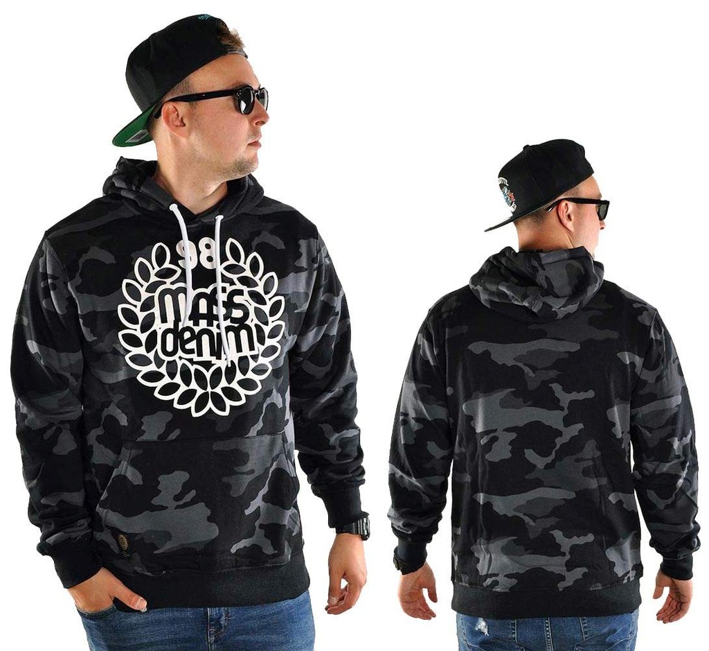 Bluza z kapturem XL Mass Denim Base Hoody camo