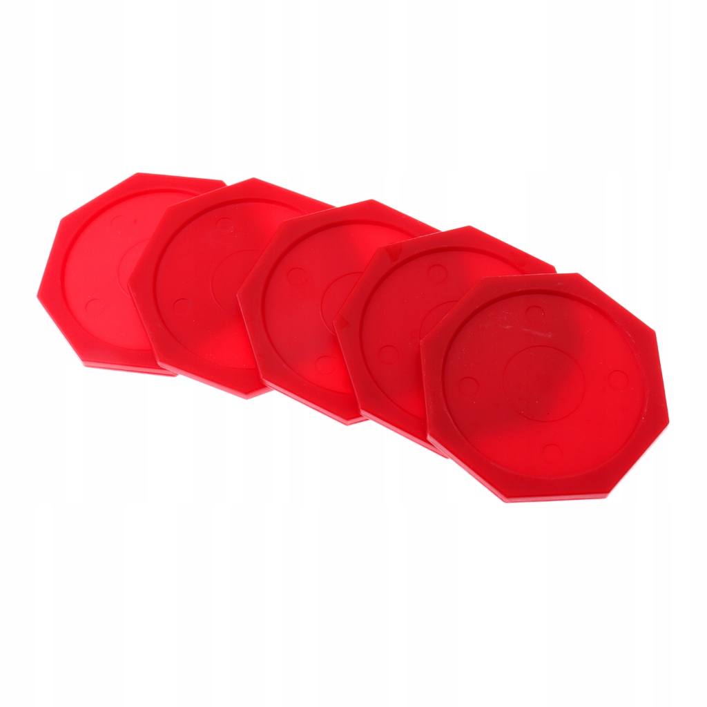 5 sztuk Air Hockey Octagon Pucks - Czerwony
