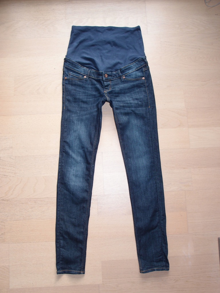 Spodnie ciążowe jeans H&M MAMA rurki rozm.38