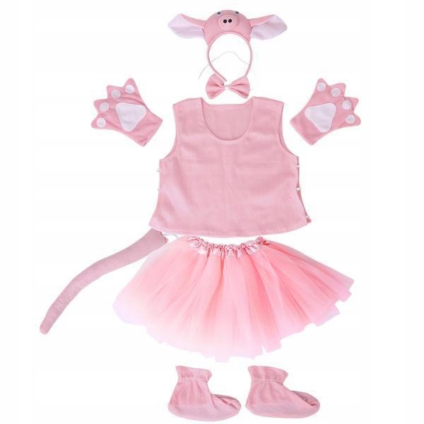 4xPink Piggy Pig Toddler Girls Kostium dla dzieci
