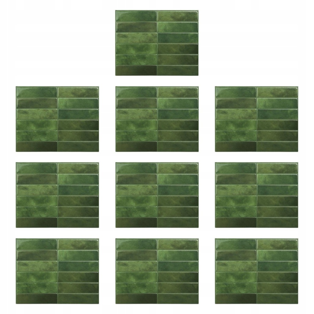 10Pcs Wall Stickers Decoration 3D Thick Peel and Stick Self Sticky green