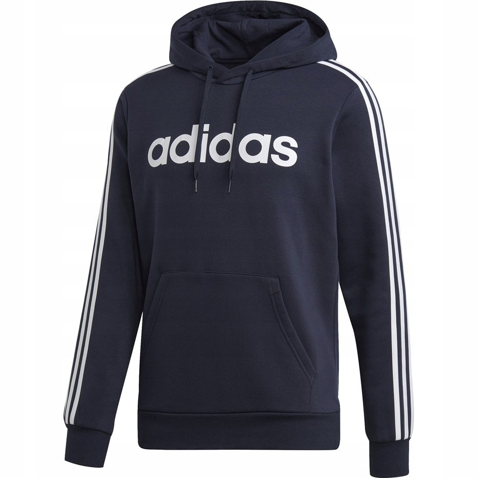 Bluza męska adidas Essentials 3 S PO FL granatowa