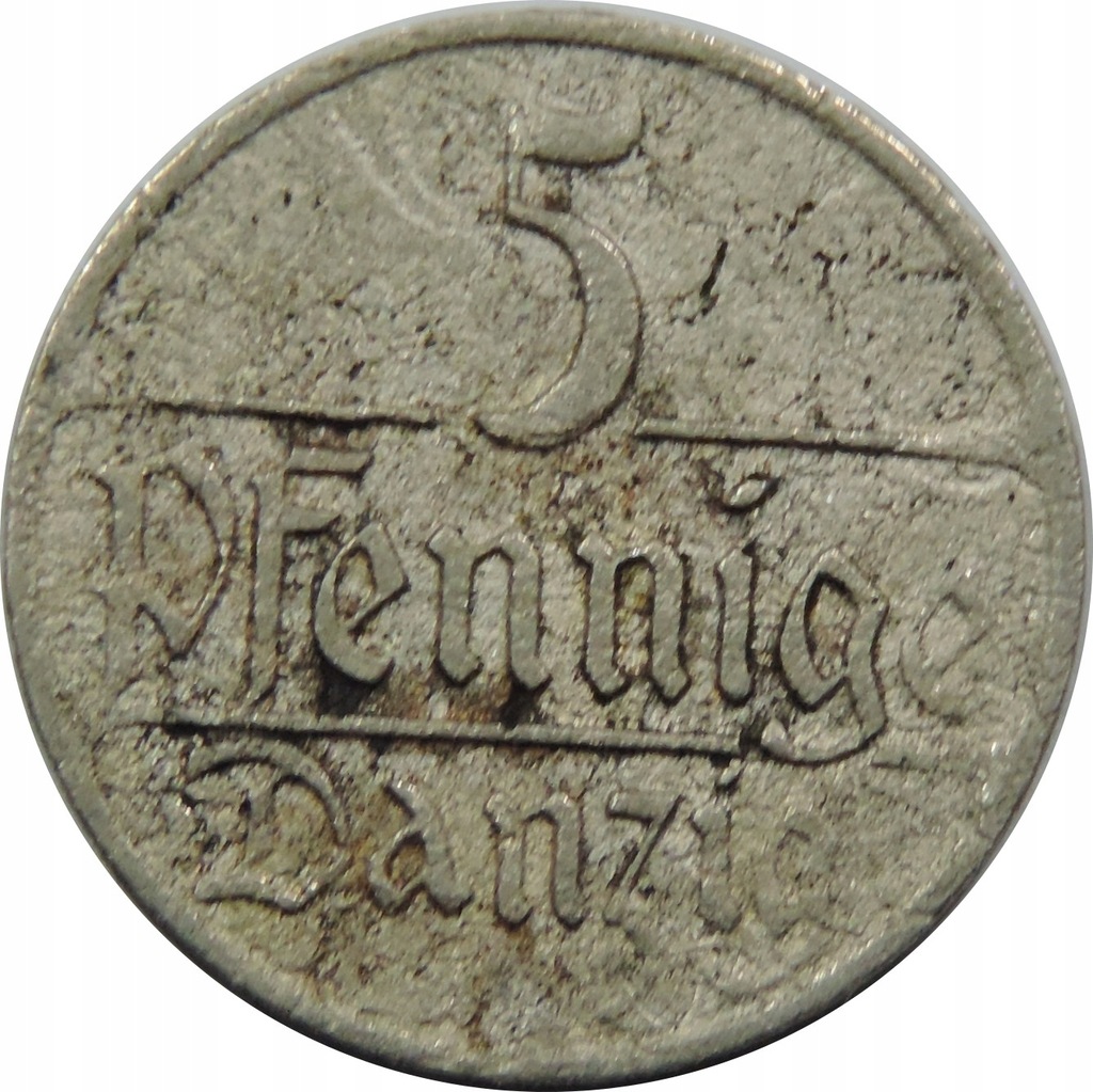 MONETA OBIEGOWA - WOLNE MIASTO GDAŃSK - 5 FENIGÓW -OY369