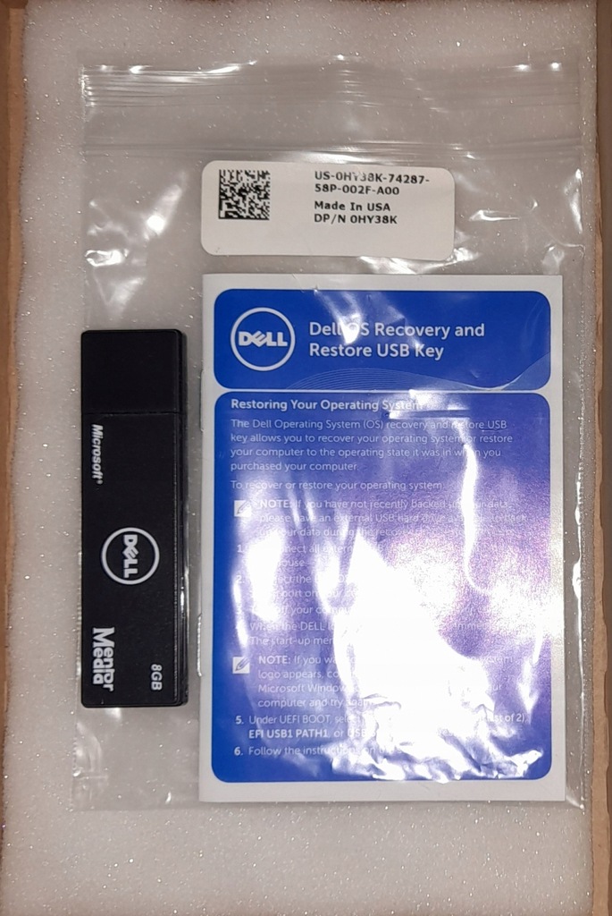 Купить Dell Win 8.1P 64-битное восстановление и восстановление USB HY38K: отзывы, фото, характеристики в интерне-магазине Aredi.ru