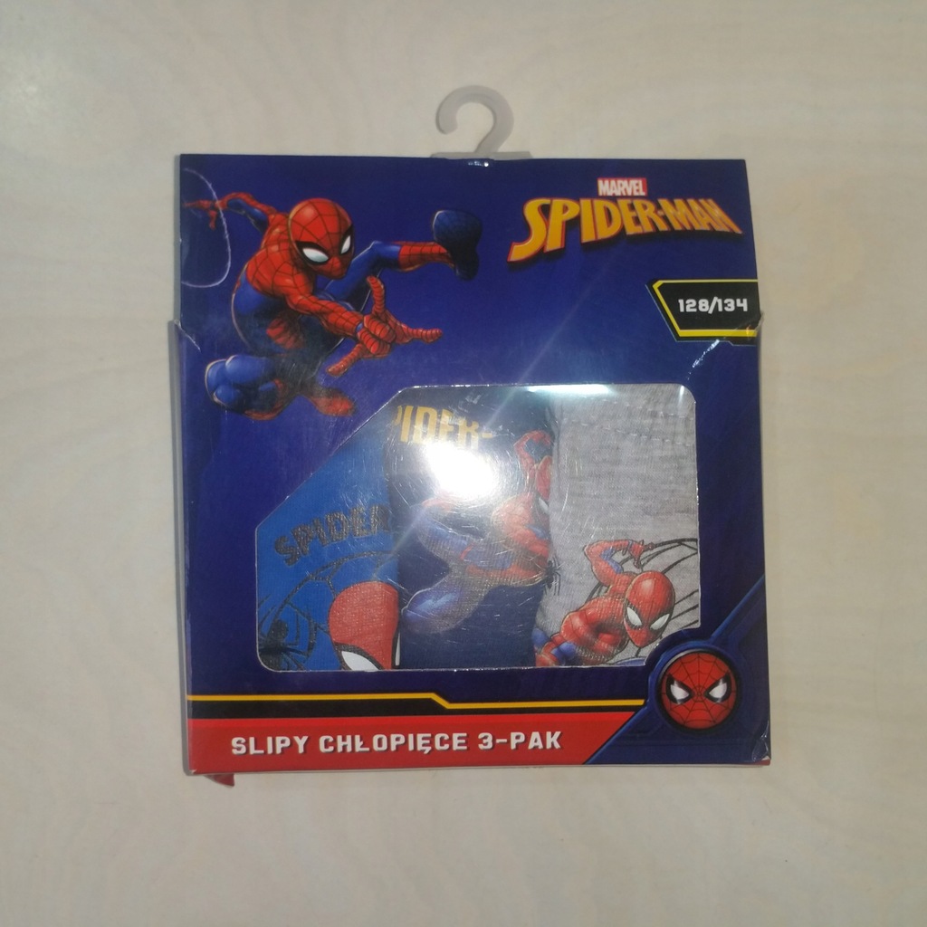 3 szt - Chłopięce Slipy SPIDER-MAN 128/134 cm