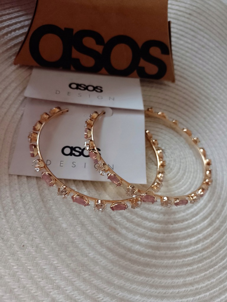 Asos/Duże, Bogato zdobione kolczyki koła z Londynu, NOWE