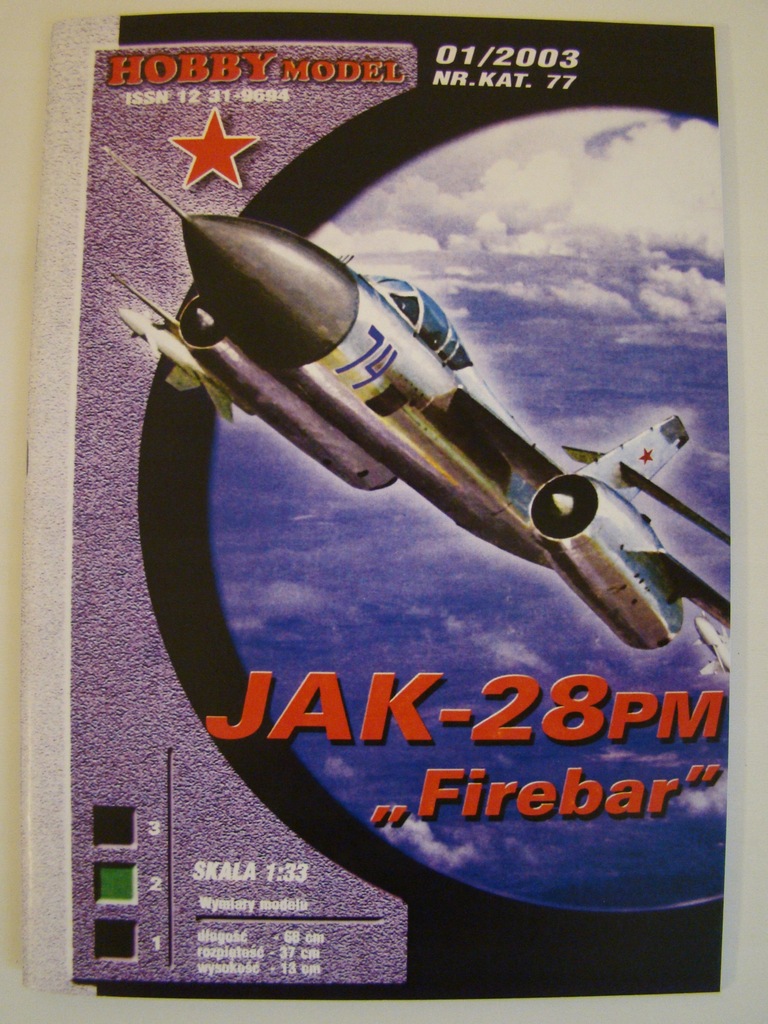 Samolot JAK-28PM FIREBAR 1:33 Hobby Model nr 77