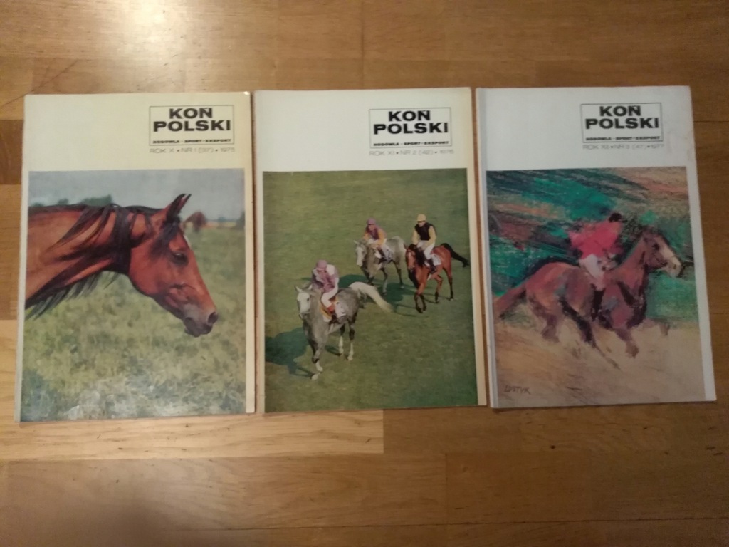 KOŃ POLSKI 3 numery 1975 - 1977