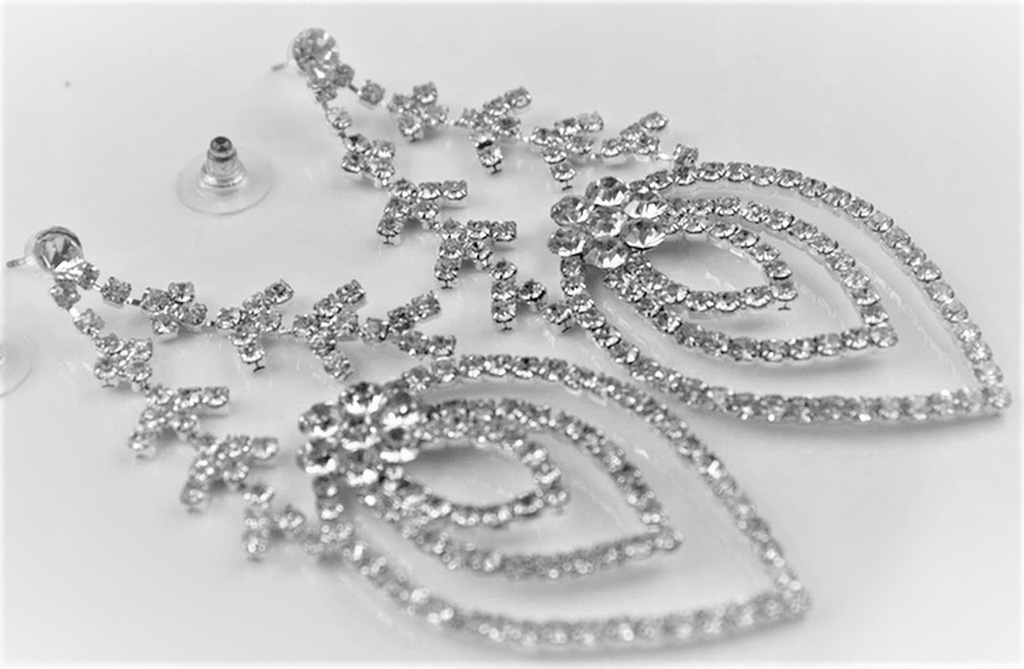 Kolczyki wiszące kryształ cyrkonie srebrne k8