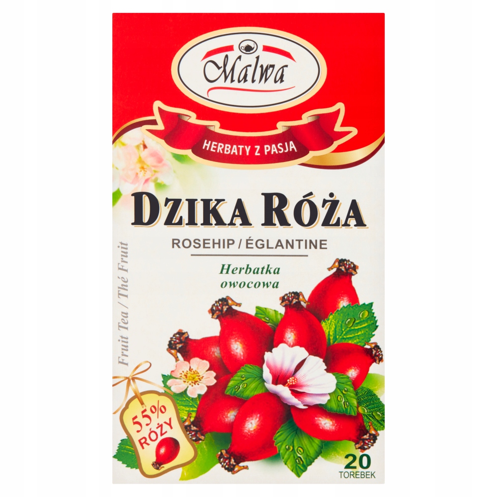 Malwa Herbatka Owocowa Dzika Róża 40 G (20 X 2 G)