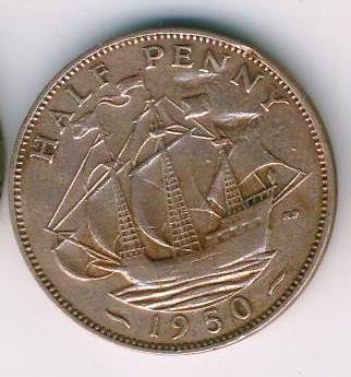 Half Penny 1950 r.