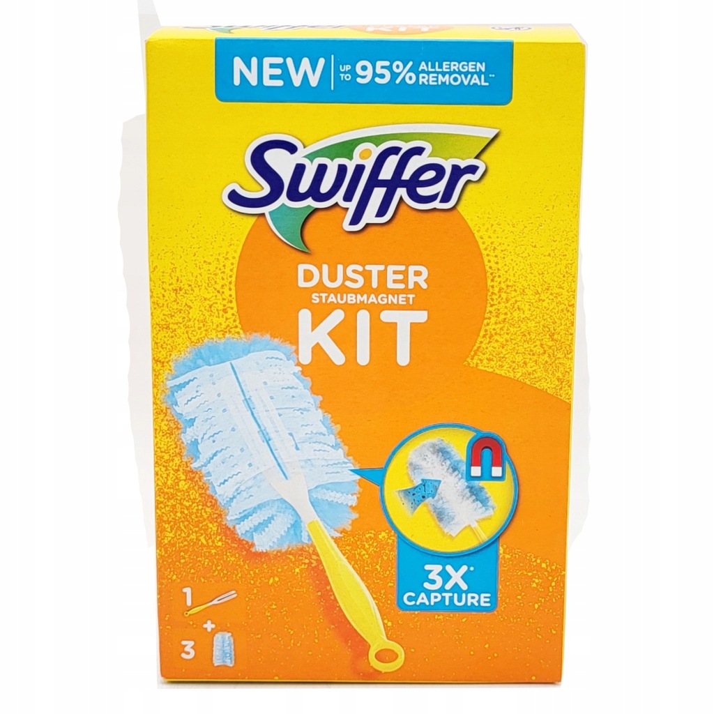 Swiffer MIOTEŁKA magnetyczna do kurzu rączka + 3 wkłady
