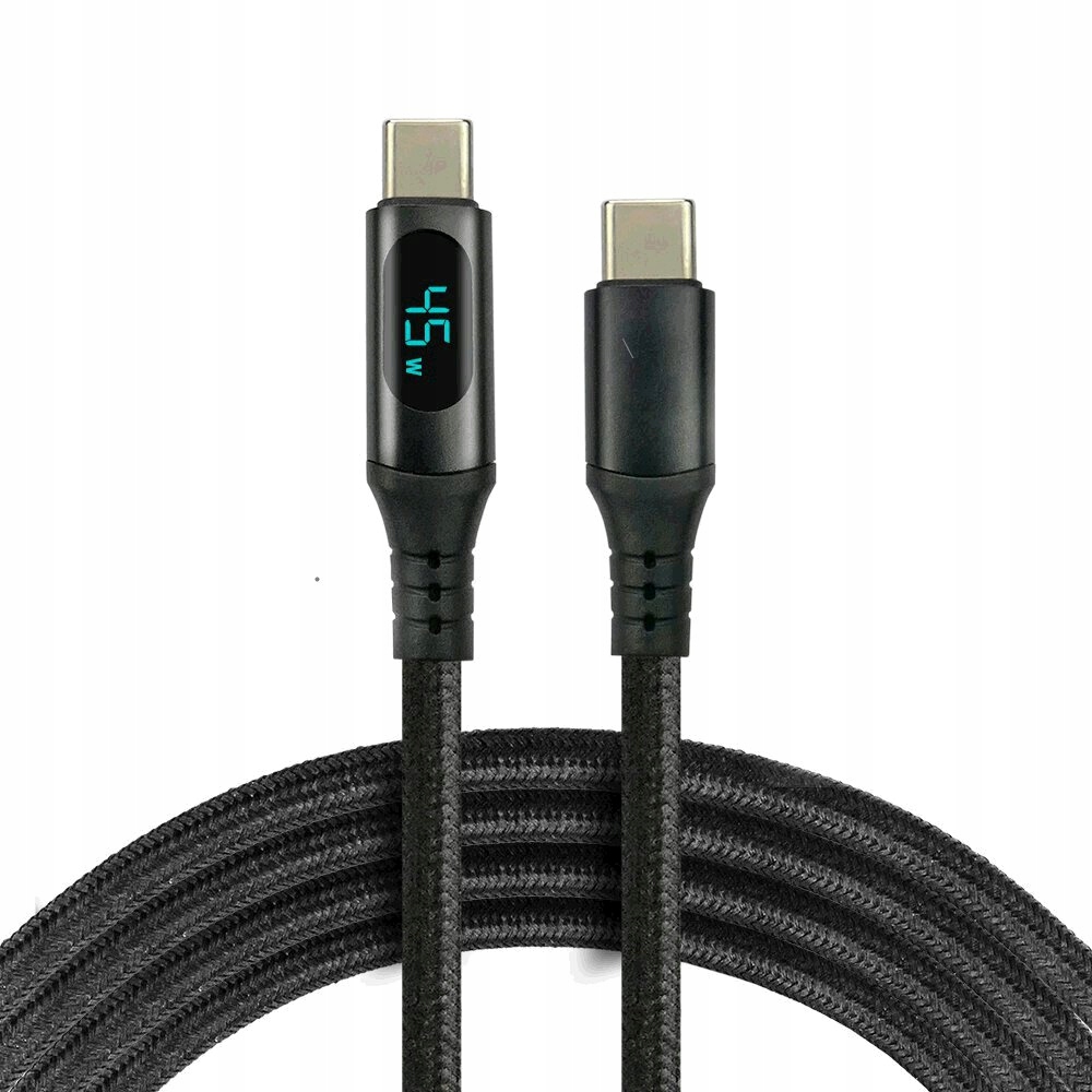 Kabel USB-C PD LCD 3m everActive PD 3A z obsługą szybkiego ładowania 45W