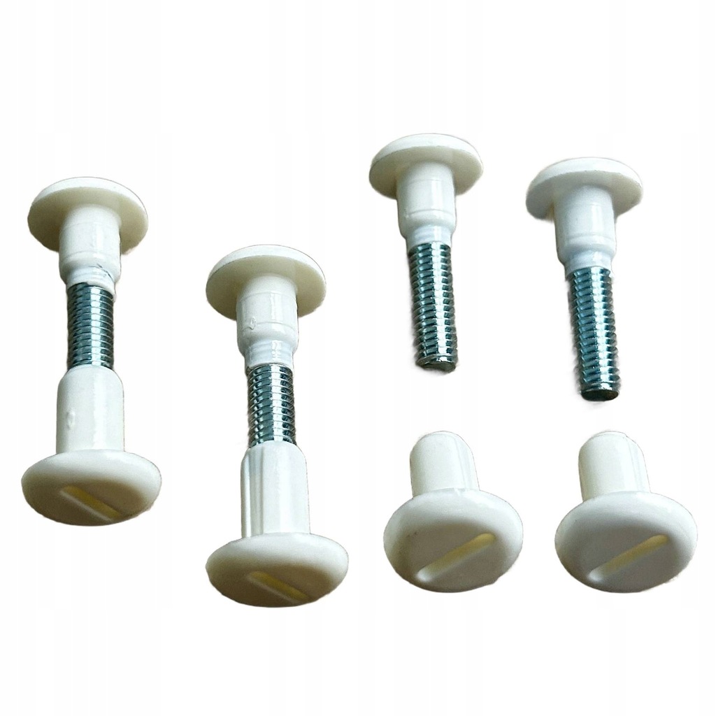 Śruba do skręcania mebli biała 4 szt 29-36 mm