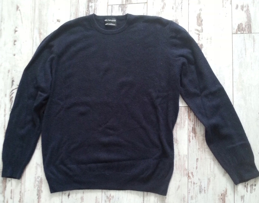 AUTOGRAPH CASHMERE NAVY CREW NECK JUMPER XXL