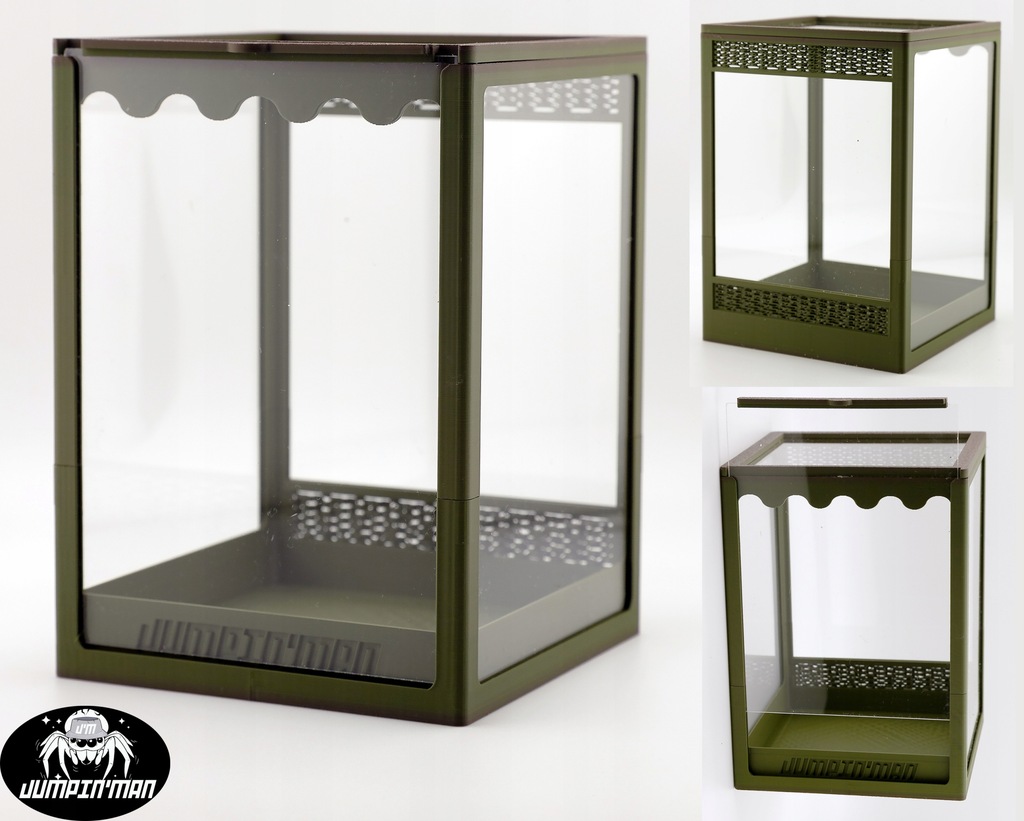 Terrarium 10.7 x 10.7 x 15 cm GILOTYNA dla pająk skakun itp. CAMO FOREST