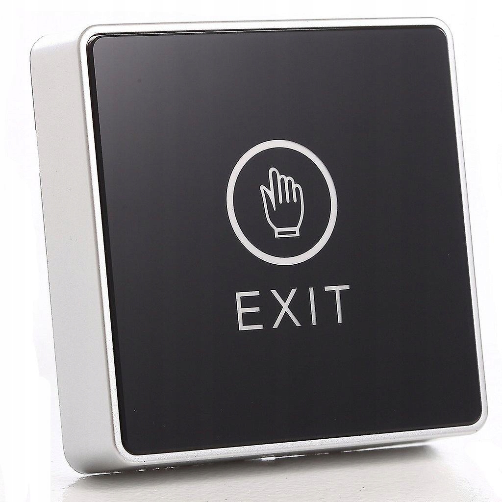 12v Nc- No Door Exit Release, Black Touch, Button